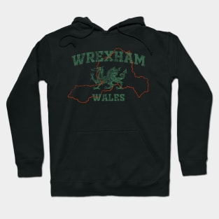 Wrexham Maps Vintage Hoodie